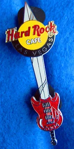 LAS VEGAS PINDEX 2004 RED WARLORD WARRIOR'S SWORD GUITAR Hard Rock Cafe PIN LE - Picture 1 of 1