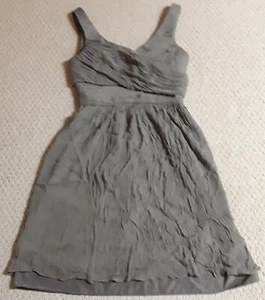 J. Crew Women Sz 6 Grey 100% Silk Sleeveless Dress With Lining 100% Polyester 22 - Picture 1 of 10