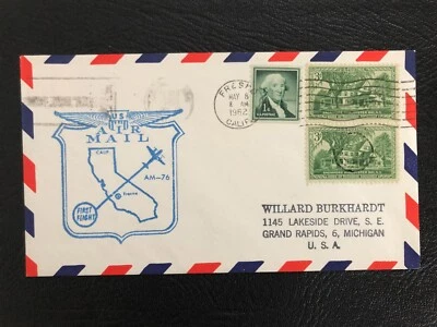 1962 AM-76 First Flight Fresno CA to San Francisco to Grand Rapids MI - Image 1 of 2