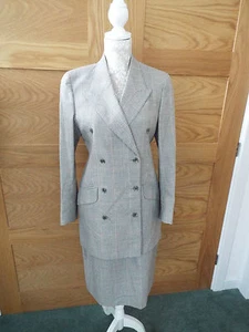 AUSTIN REED DOUBLE BREASTED CHECK JACKET (SIZE 6) AND SKIRT (SIZE 10) - Picture 1 of 5