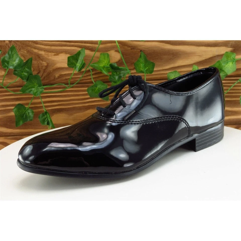 巴克莱鞋 10.5 M 码黑色德比牛津鞋合成男式 — 第 1/4 张图片