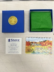 Small Stave Puzzles Hand-Cut Wooden Jigsaw 20th Anniversary Talcott Farms Signed - Picture 1 of 3