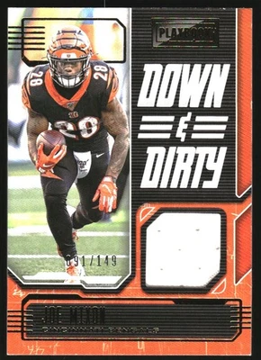 2020 Panini Playbook Down and Dirty Jerseys Gold #2 Joe Mixon /149 - Image 1 of 2