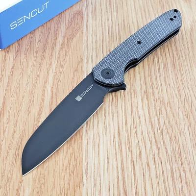 Sencut Kyril Linerlock Folding Knife 3.19" 9Cr18MoV Steel Blade Micarta Handle