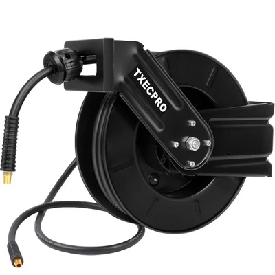 Retractable Hose Reel, 3/8 IN x 50 FT Hybrid Hose Max 300 PSI, compressor hos... - Image 1 of 4