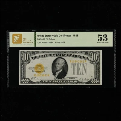 1928 Gold Certificate 10 Dollars Fr#2400 - Image 1 of 4