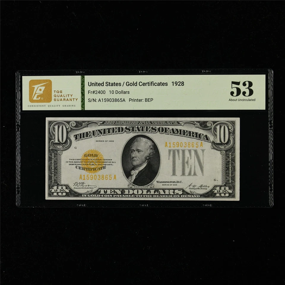 1928 Gold Certificate 10 Dollars Fr#2400 - Image 1 of 4