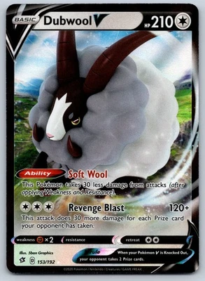 Dubwool V Ultra Rare SWSH02: Rebel Clash 153/192 NM - Image 1 of 2