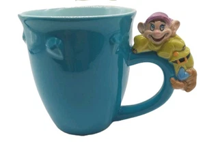 Disney Store Tasse Dopey am Henkel 3D Rautenmuster blau Kaffee Schneewittchen Zwerg - Bild 1 von 11