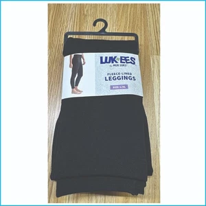 Lukees by Muk Luks Fleece-Lined Leggings - LXL, Black, Soft & Warm Winter Wear - Picture 1 of 12