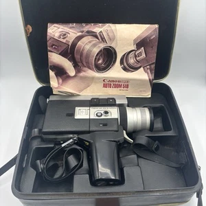 Canon Super 8 Auto Zoom 518 Movie Camera Rare Original Case Lens Cap Working - Picture 1 of 9