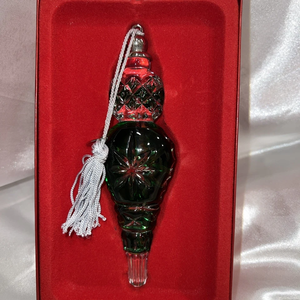 Lenox Color Gemas Esmeralda Plomo Cristal Adorno Longitud 5 1/2" - Caja Original Foto 1 de 4