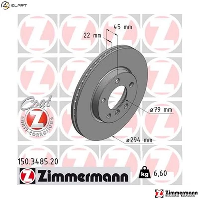 2x BRAKE DISC 150.3485.20 FOR MINI COUNTRYMAN/COOPER PACEMAN/HATCH/PEQUENO 2.0L - Image 1 of 4