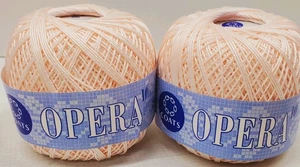 2 Balls Coats Opera Crochet Thread #10 50 Grams LIGHT PINK From Orig Box - Picture 1 of 4