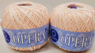 2 Balls Coats Opera Crochet Thread #10 50 Grams LIGHT PINK From Orig Box - Image 1 of 4