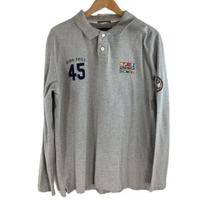 Quba & Co. graues Langarm-Poloshirt X-Serie bestickt Segel XXL - Bild 1 von 4