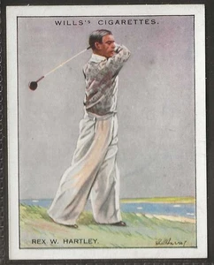 WILLS-FAMOUS GOLFERS 1930-#08- REX HARTLEY - Picture 1 of 2