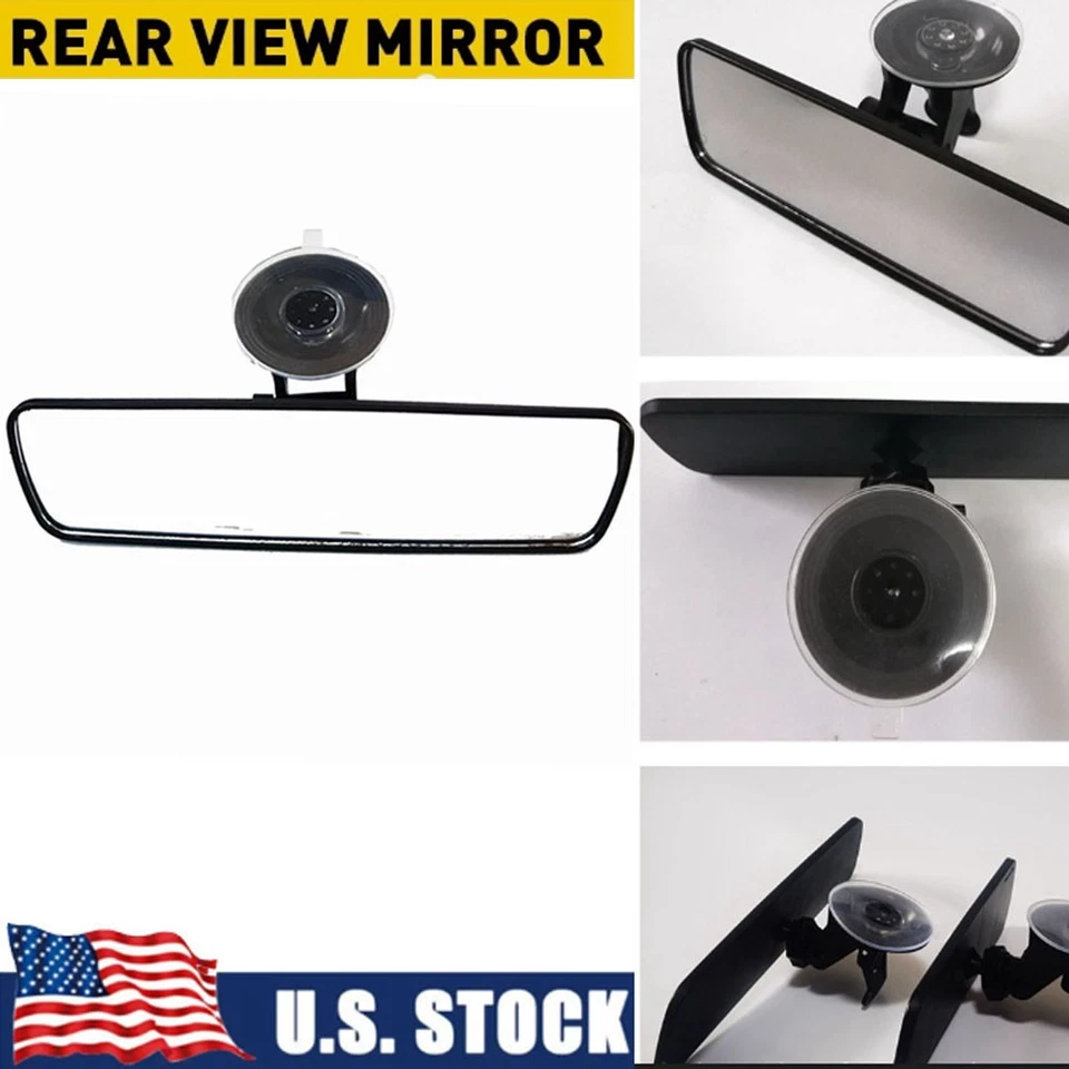 Espejo retrovisor interior universal HD SUV coche ajustable + ventosa caja fuerte para niños Foto 1 de 4