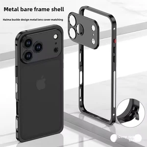 For iPhone 17 Pro Max Air 16 15 14 13 Pro Aluminum Alloy Buckle Frame Case Cover - Picture 1 of 20