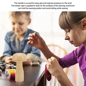 Darning Mushroom Kit Detachable Wooden Darning Mushroom Needle Sewing Tools For - Picture 1 of 24