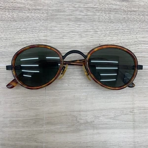 Vintage kleine ovale Schildpatt Sonnenbrille dunkle Gläser Metallsteg 90er Jahre Y2k - Bild 1 von 8