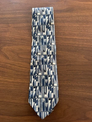 Corbata Hombre Negro y Beige Zylos George Machado Corbata Seda 58" x 4.00" Foto 1 de 2