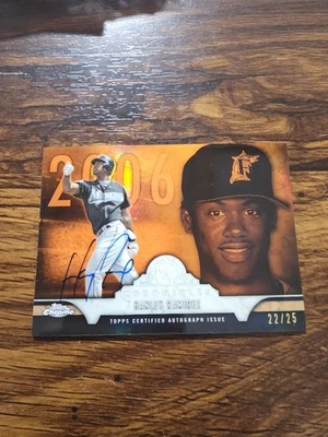 HANLEY RAMIREZ 2016 TOPPS CHROME BASEBALL CHRONICLES ORANGE REFRACTOR AUTO /25  - Image 1 of 2