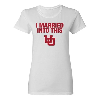 Utah Utes I Married Into This Women's T-Shirt - White - Image 1 of 4