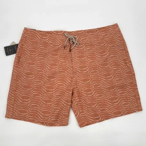 NWT FAHERTY Classic 7" Boardshort Wave Dye Orange Men's Size 42 - Picture 1 of 6