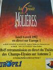Publicté Advertising 1992  La 6Ème Nuit Des Molières Antenne 2 Europe 1