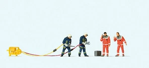 Feuerwehrmänner in mod. Einsatzkleidung, Zubehör, für H0, Preiser 10625 - Bild 1 von 1