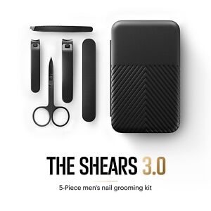 MANSCAPED® Shears 3.0, 5-Piece Precision Men’s Nail Grooming Travel Kit