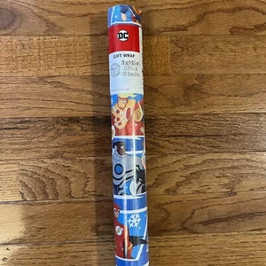 DC Comics Christmas Wrapping Paper 70 sq ft - Superman Batman Wonder Woman Flash - Picture 1 of 6
