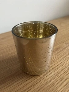 Yankee Candle 3” Holder Light Diffuser Speckled Gold Interior Silver Exterior - Picture 1 of 7