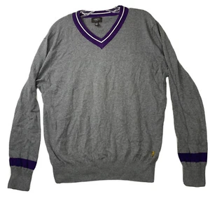 Cashmere Blend Lincs Golf Mens Size Medium V-Neck Ribbed Pullover Sweater - Picture 1 of 12