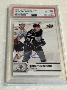2017 Tage Thompson Upper Deck Rampage AHL Rookie Card PSA 10 Gem Mint - Picture 1 of 5
