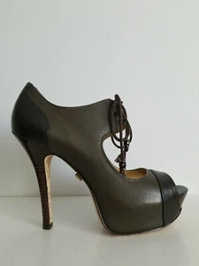 L.A.M.B. GWEN STEFANI CHIBA MARRÓN OLIVA PLATAFORMA PAJARITA ZAPATOS 6.5 ME ENCANTAN - Imagen 1 de 9