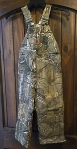 Carhartt Youth Kids Camo Overalls Insulated 4 Lined Camouflage Winter Work Wear - Picture 1 of 4