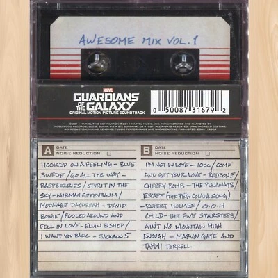 GUARDIANS OF THE GALAXY Awesome Mix, Vol. 1 SOUNDTRACK Cassette Tape        0622 - Image 1 of 2
