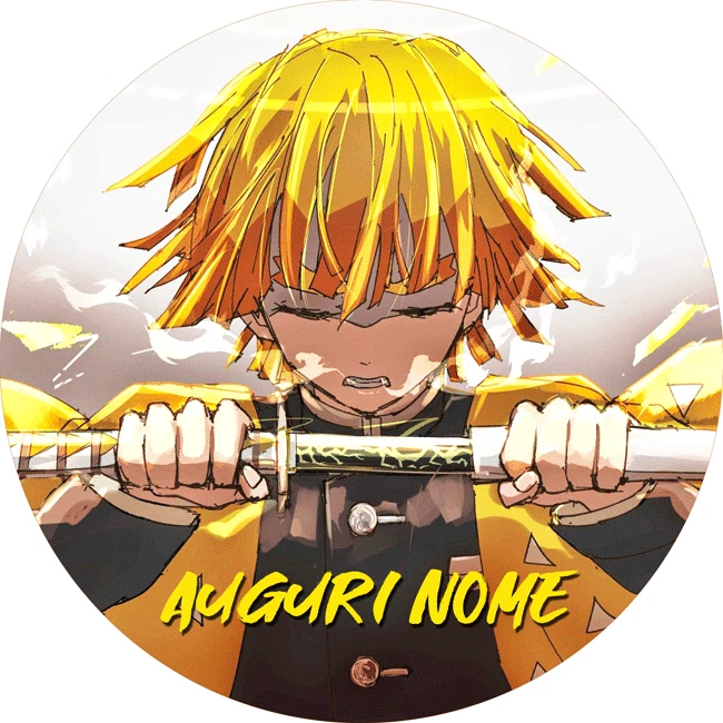 MODECOR Cialda DEMONSLAYER Zenitsa con NOME Decorazione Torta Ostia Zucchero