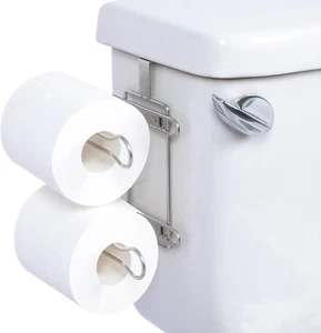 over the Tank Toilet Paper Roll Holder Stainless Steel Bathroom Tissue Storage R - Picture 1 of 12