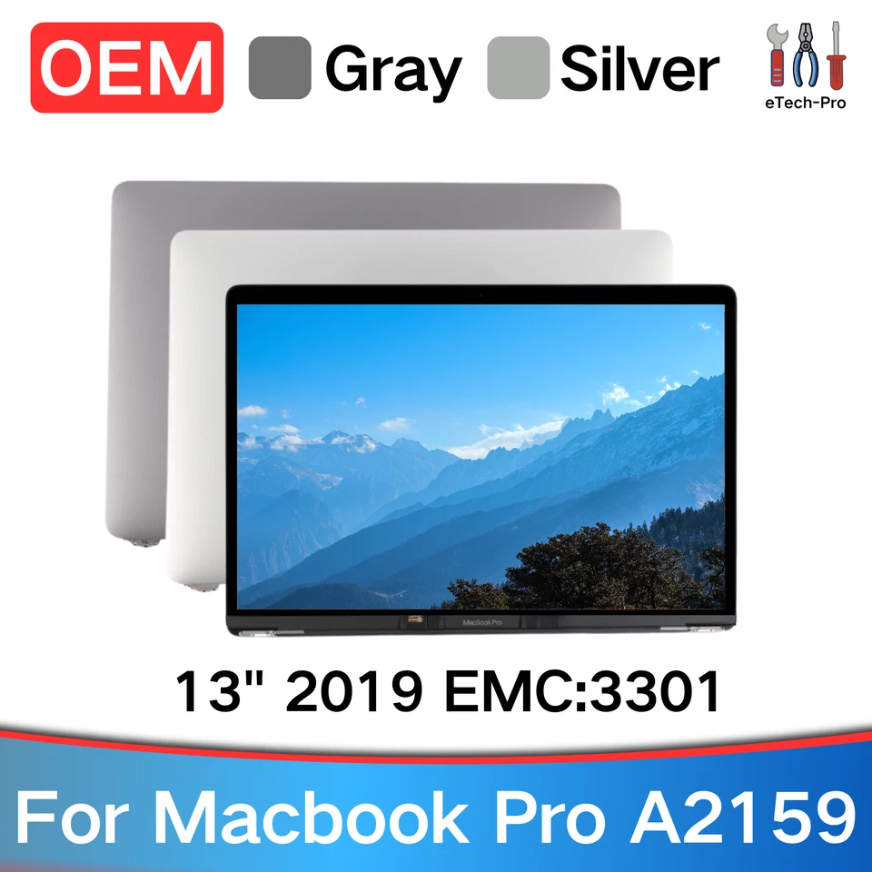 OEM A2159 Screen Replacement For MacBook Pro A2159 2019 13" EMC 3301 LCD Display - Image 1 of 1