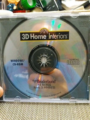 3D Home Interiors by Broderbund 1997- Software for Windows CD-Rom PC B17 - Image 1 of 2