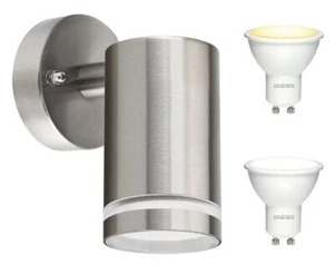 Modern Stainless Steel Outdoor Single Wall Light IP65 Garden Down Luminaire - Picture 1 of 21