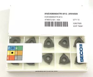 SECO XNEX080604TR-M13,MM4500 Inserto fresa originale NUOVO 10 pz. - Foto 1 di 2