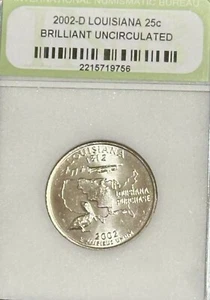 2002 D Louisiana Quarter BU Uncirculated Clad 25c Coin - Picture 1 of 7