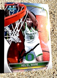 KEL'EL WARE Miami Heat SIGNED Card BOWMAN U CHROME Baylor Bears - Picture 1 of 1