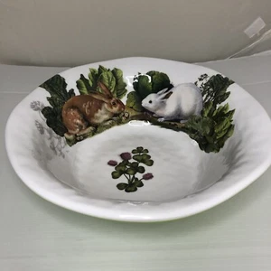 Michel Design Works Melamine Garden Bunny Rabbit Floral Cabbage Serving Bowl - Picture 1 of 8