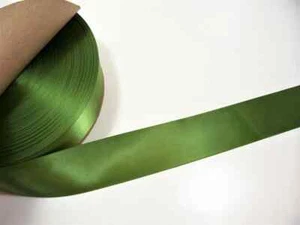 Moosgrünes einseitiges Satinband 1 1/2" breit x 6 Yards Schiff Polyester B56 - Bild 1 von 5