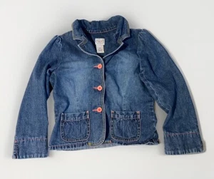 Talbots Kids 6X girls blue denim pink button front jacket - Picture 1 of 7